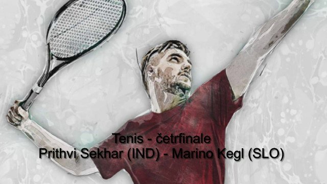 Tenis - četrfinale Prithvi Sekhar (IND) - Marino Kegl (SLO)