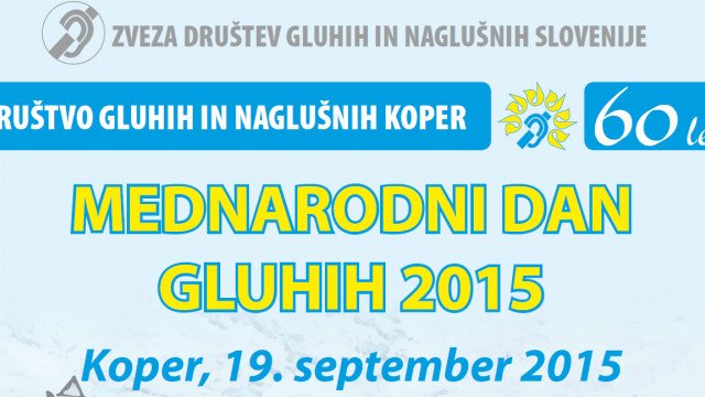 Sporočilo za javnost - Mednarodni dan gluhih 2015
