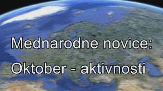 Mednarodne novice: Oktober - aktivnosti