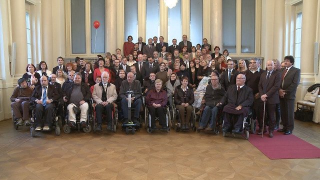 Praznovanje dneva invalidov v predsedniški palači