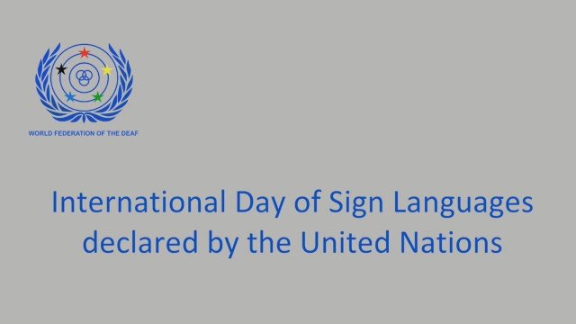 Razglasitev 23. septembra kot Mednarodni dan znakovnih jezikov